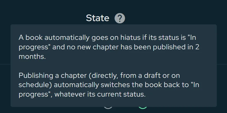 Hiatus status set automatically