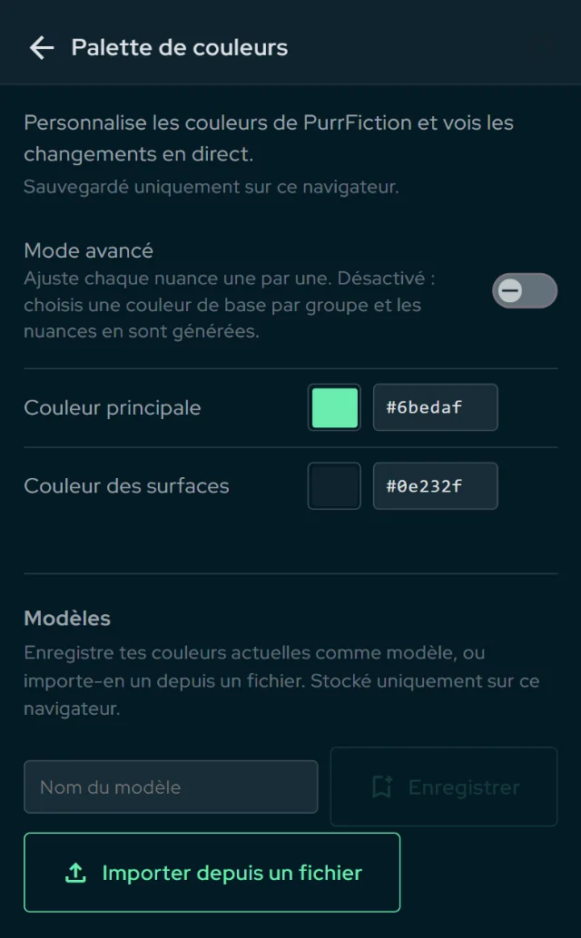 Tes propres couleurs