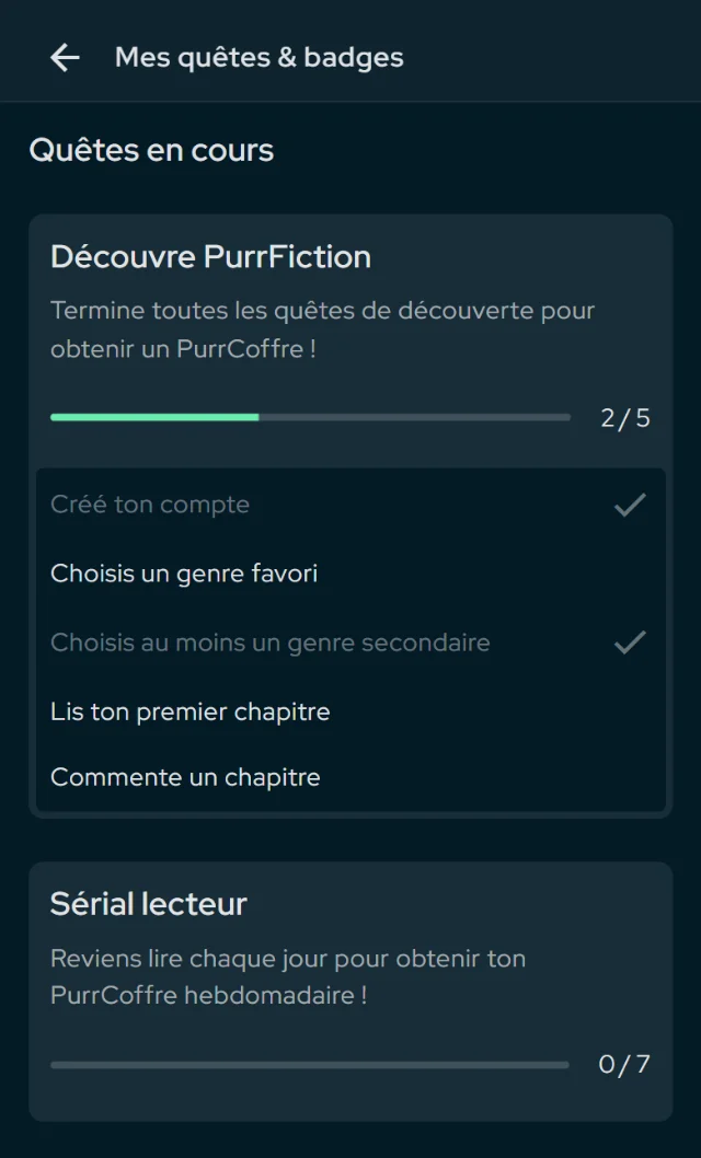 Quêtes et badges